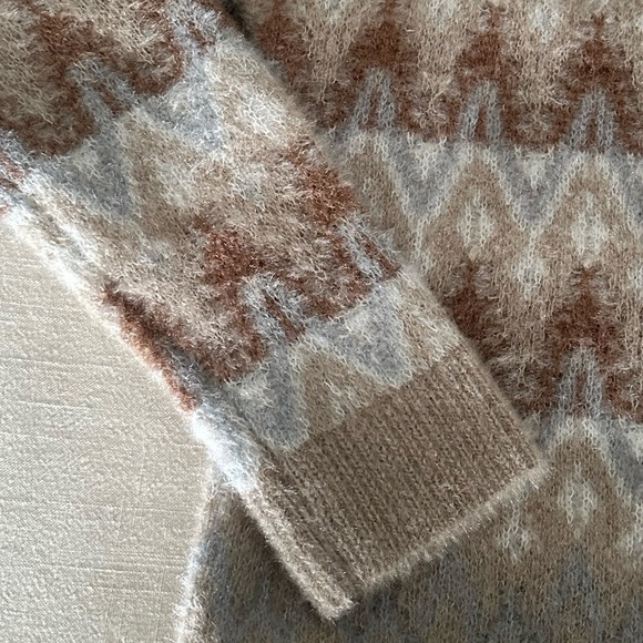 Calvin Klein Women’s Fair Isle Eyelash Long Sleeve Crewneck Sweater Size Small - Picture 5 of 8